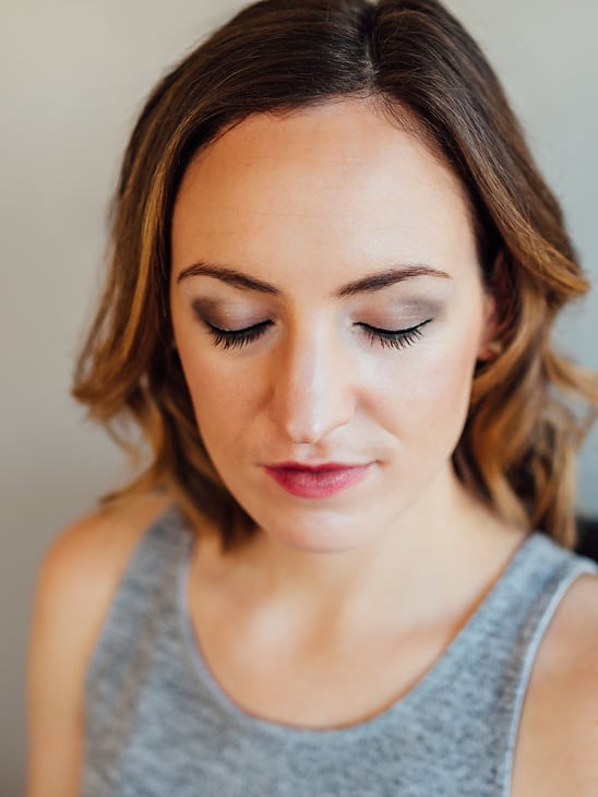 model of brow and eyelash